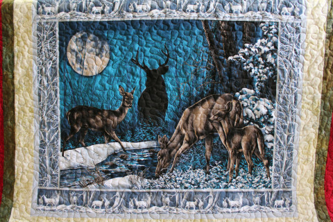 Deer in Moonlight Quilt