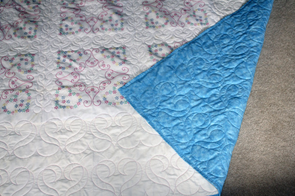 Embroidery Hearts and Flowers Quilt