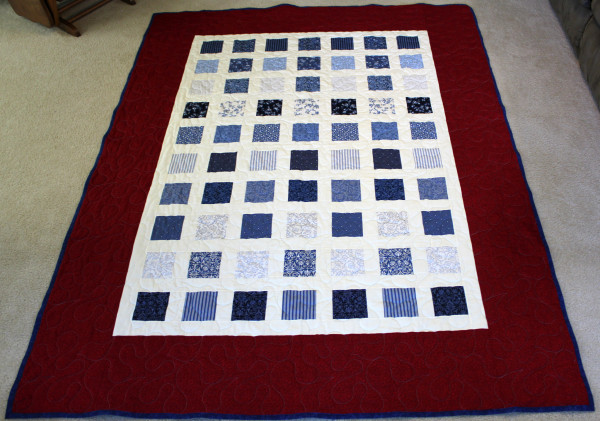 Blue Patch Quilted Throw