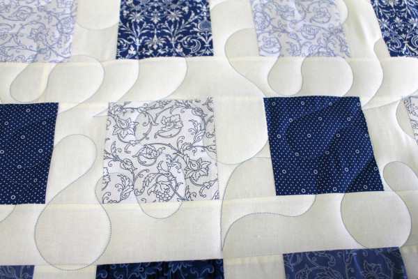 Blue Patch Quilted Throw
