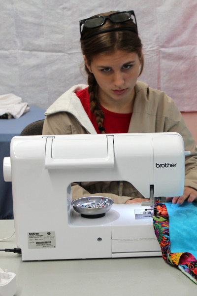 Aubrey Tye sewing