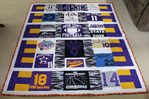 Basketball T-Shirt Quilt