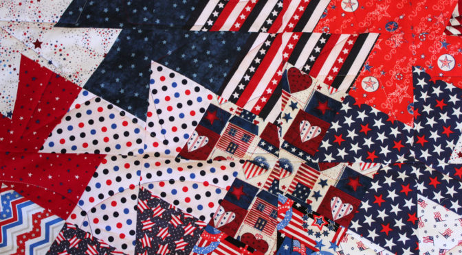 Red, White & Blue Twister Quilt