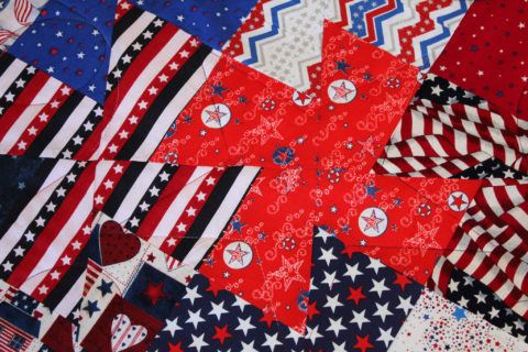 Red White Blue Twister Quilt