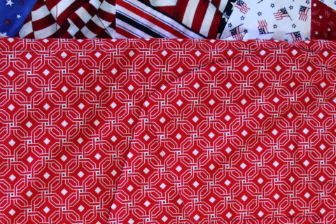 Red White Blue Twister Quilt