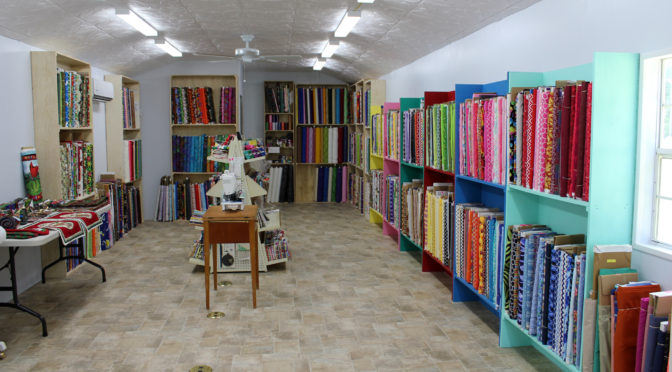 Lady Bird Quilts fabric shop interior