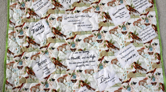 Song Birds and Sweet Sayings throw