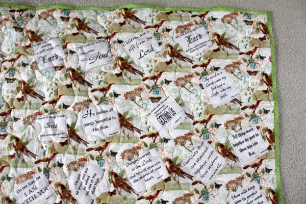 Song Birds and Sweet Sayings throw