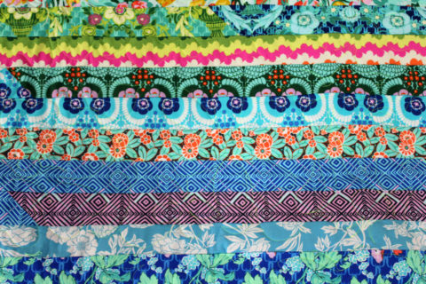 Bright Summer Flower Strip Quilt