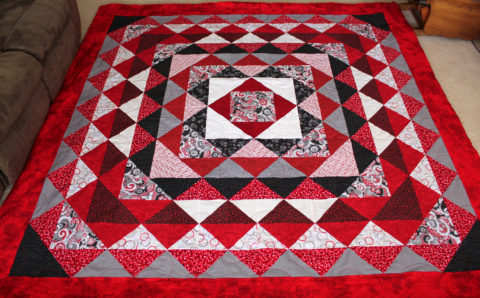 Half Square Triangle Birthday Quilt