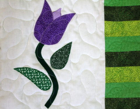 Tulip Applique Throw