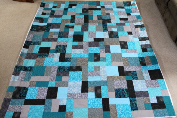 Gray and Turquoise Quilt
