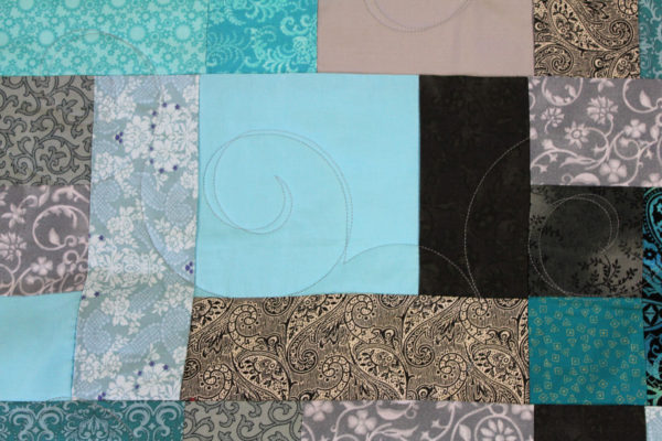 Gray and Turquoise Quilt