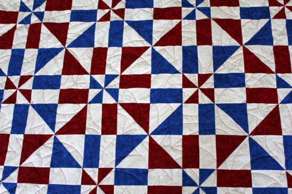 Red, White & Blue Disappearing Pinwheel Throw