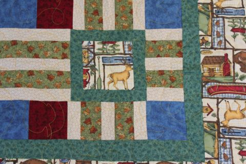 Canoes, Bears and Squares Quilt