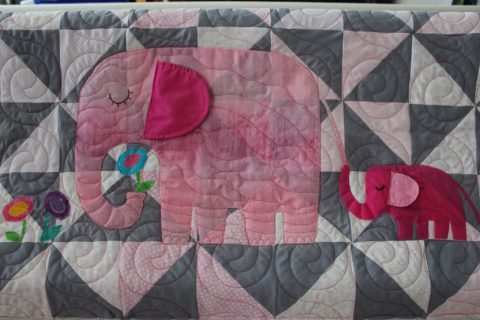E is for Elephant Baby Quilt