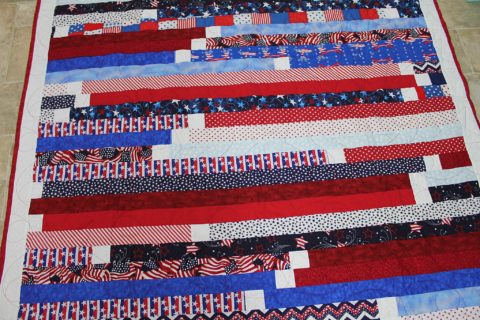 Patriotic Strip Throw