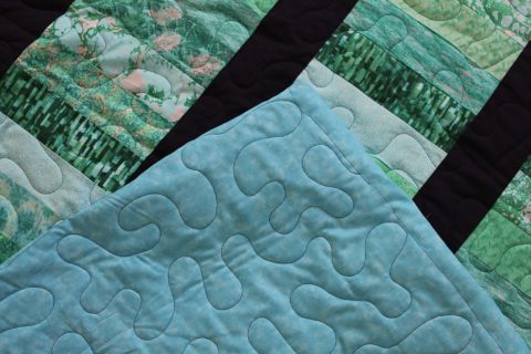 Aqua Strip Quilt