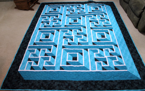 Turquoise Labyrinth Quilt