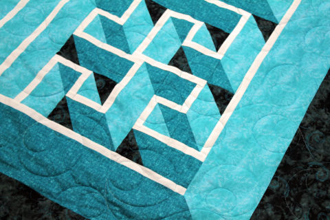 Turquoise Labyrinth Quilt