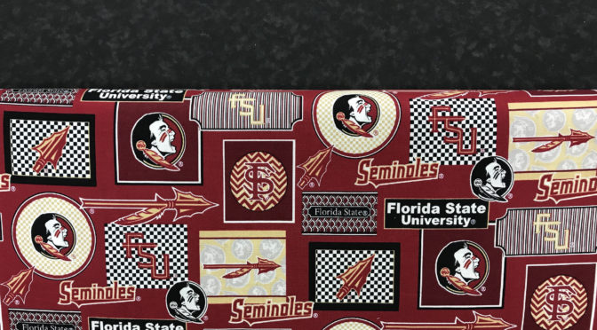 FSU Patch Print and Quilters Blenders Black