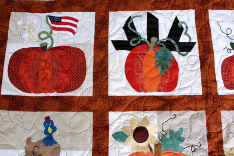 Pumpkin Harvest Applique Quilt