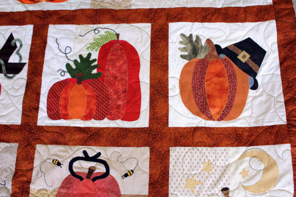 Pumpkin Harvest Applique Quilt