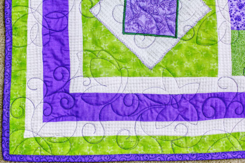 Purple and Green Throw