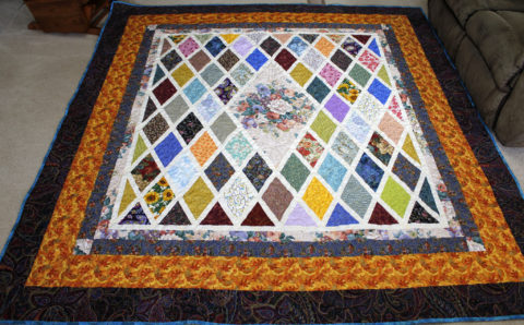 Diamonds Scrap Quilt