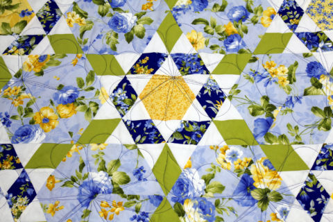 Floral Hexagon Quilt