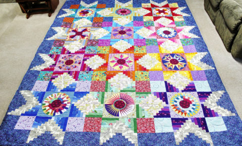 Log Cabin In The Round Quilt