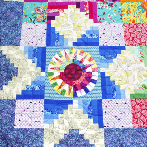 Log Cabin In The Round Quilt