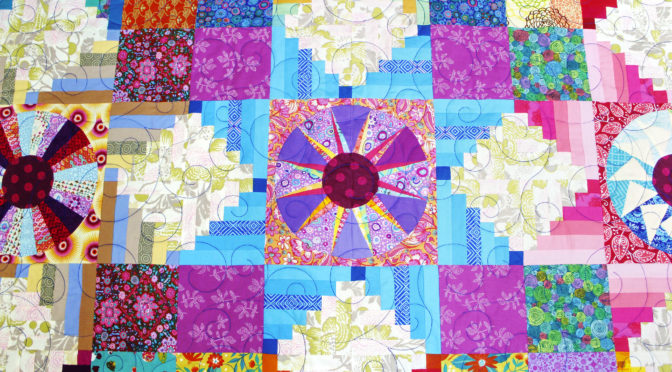 Log Cabin In The Round Quilt!