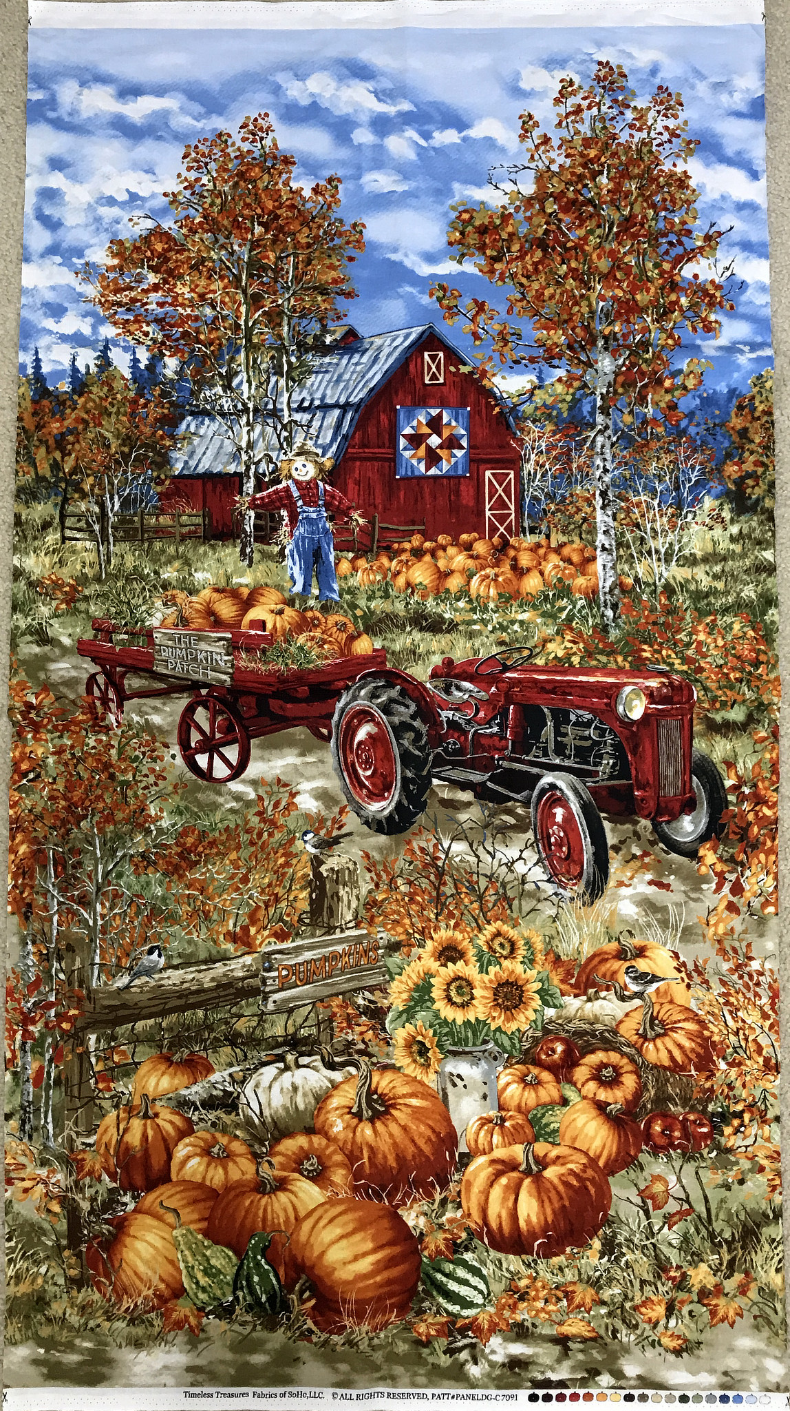 HD Red Tractor Harvest Panel