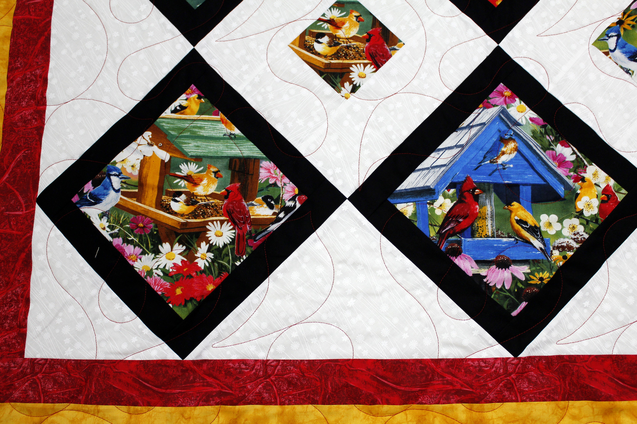 Bird Houses On Point Quilt