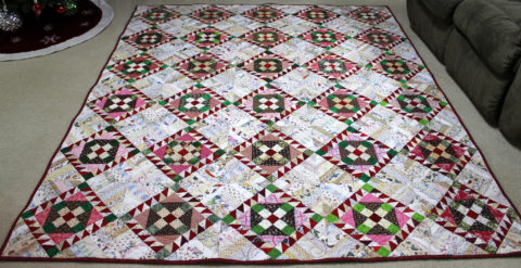 Triangle on Point Patchwork Quilt