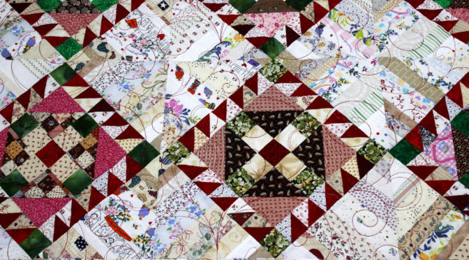Triangle on Point Patchwork Quilt