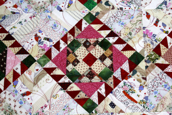 Triangle on Point Patchwork Quilt