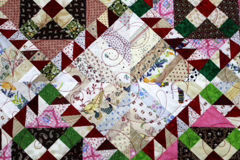 Triangle on Point Patchwork Quilt