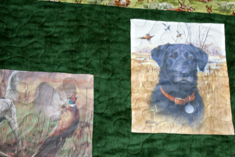 English Setter and Black Lab Quilt