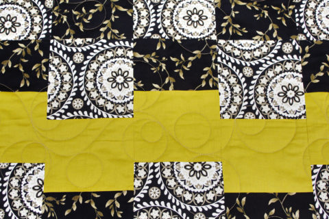 Angela’s Yellow, Black & White Quilt