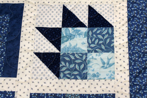 Ann’s Blue Sampler Throw