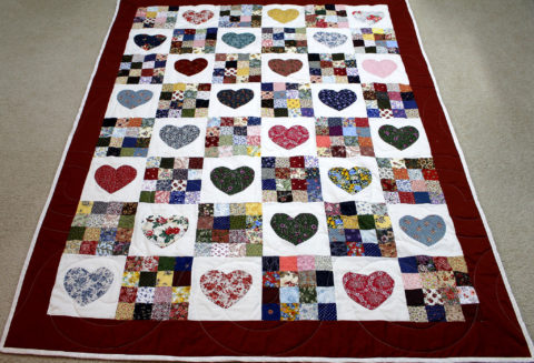 Lynelle’s Patchwork Hearts Quilt