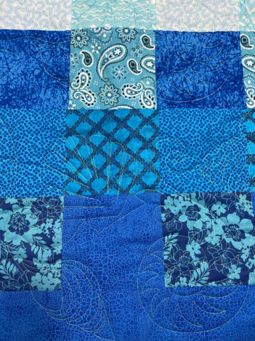 Myrtie’s Blue Sea Shell Quilt