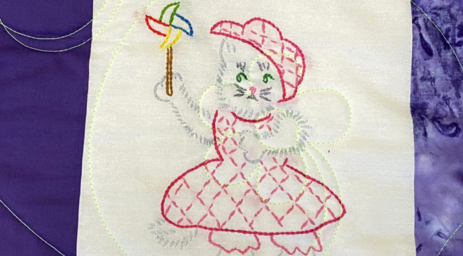 Joleeta’s Embroidered Cats Throw
