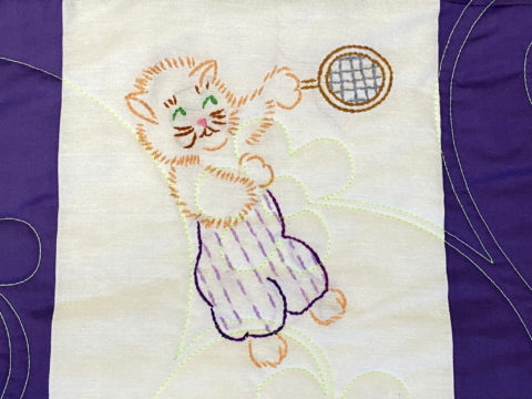 Joleeta’s Embroidered Cats Throw