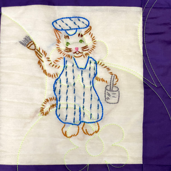 Joleeta’s Embroidered Cats Throw