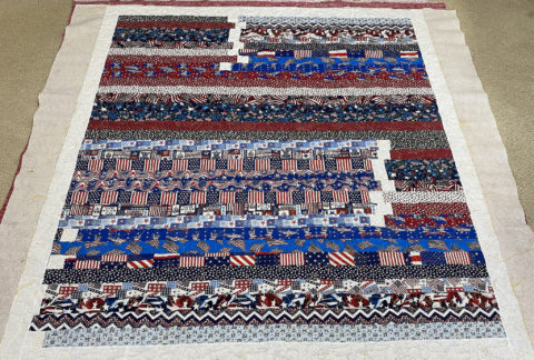 Debbie’s Star Spangled Strip Quilt