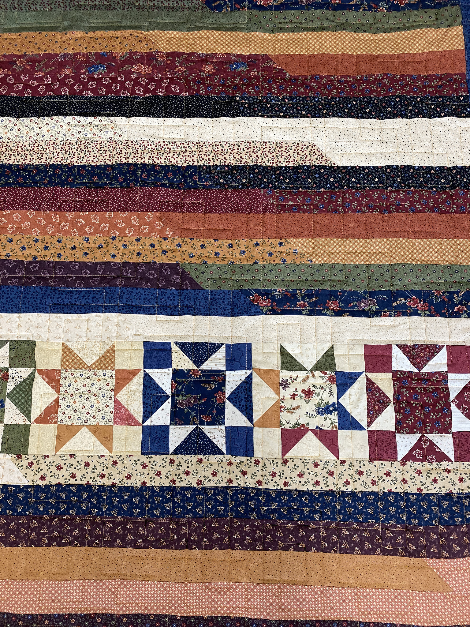 Twin Jelly Roll Quilts by Jeanne