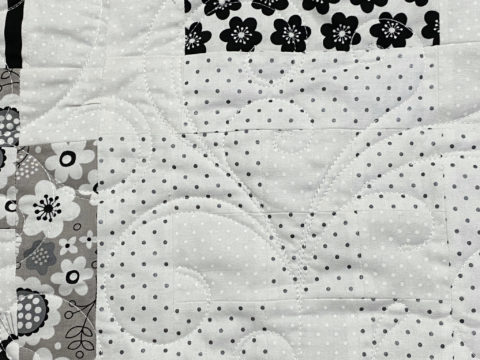 Sarah’s Black & White Bordered Nine Quilt